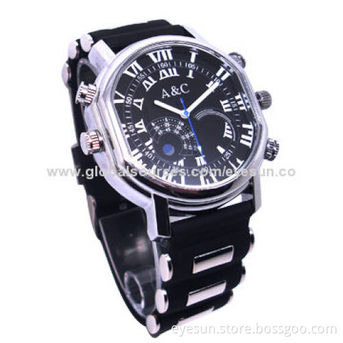 Spy Gadget Watch Camera, H.264/30fps, 1,280 x 720P Mini USB/Supports Video/Voice Recorder/PhotoNew